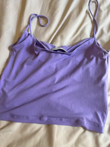 ZARA 2000s y2k going out top tank lilac lavender crop