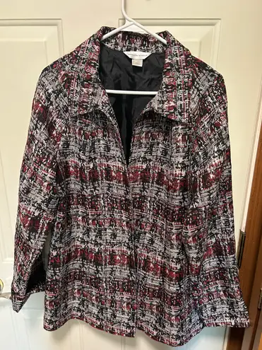 Christopher & Banks shimmery open blazer size large