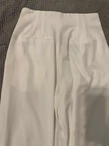 Glam White Wide Leg Palazzo Pants