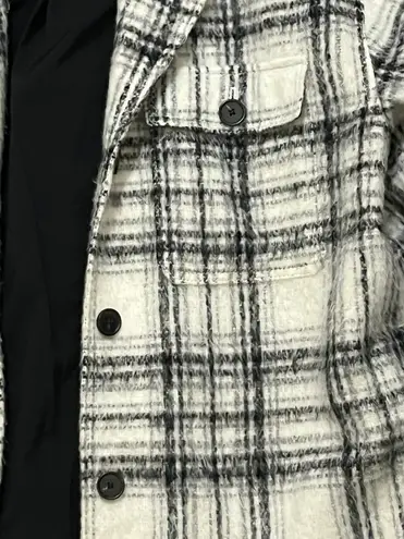 Old Navy Plaid Wool Long Jacket