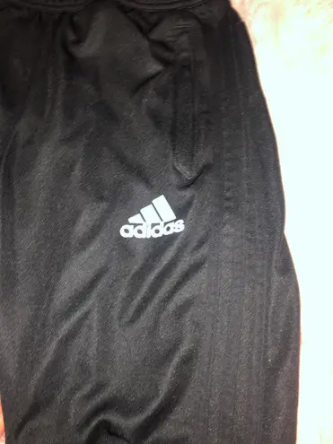Adidas Black Three Stripe Joggers