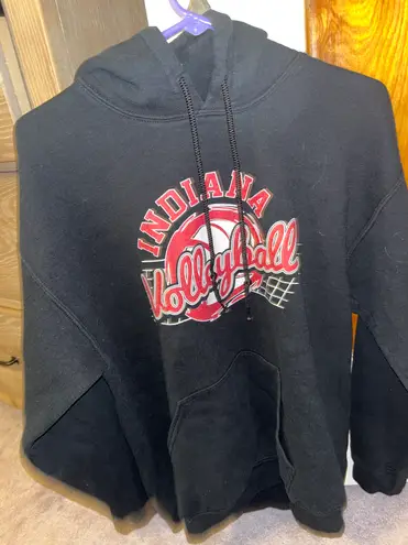 Vintage Indiana University Hoodie Black Size M