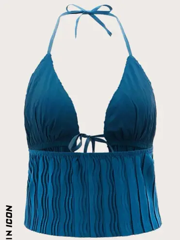 Blue Halter Top