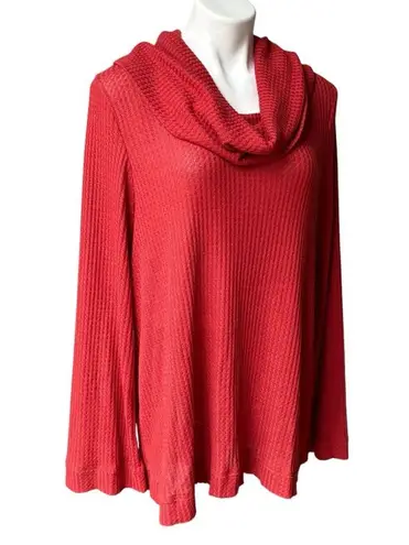 Anthropologie' Meadow Rue Burnt Orange Cowl Neck
Thermal Tee, Sz XL