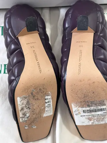 Bottega Veneta Plum Quilted Pattern Leather Pumps Heels Size 36 Shoes $1200