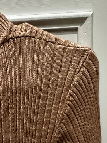 House of Harlow Midi Mockneck Sweater Dress Long Sleeve Light Brown Medium