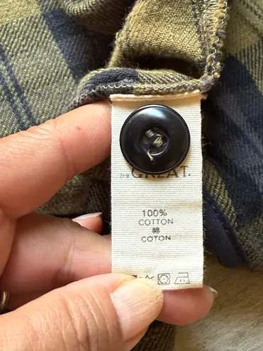 The Great . Plaid Utility Swing Cotton Full Zip Jacket Size 0 (XS)