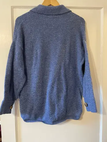 Industry Blue Button Up Sweater