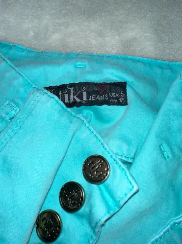 Tiki Jeans Teal Capri Jeans 