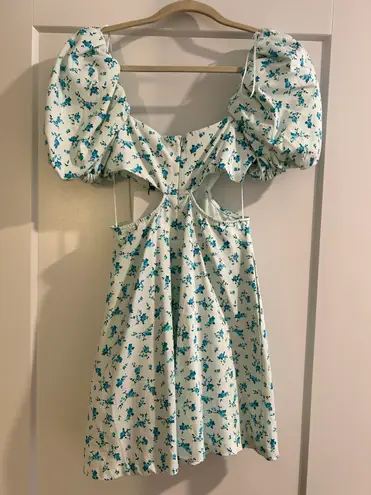 ZARA Floral Cut out Dress