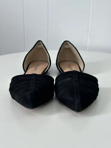 TESORI Black Suede Pointy Toe Flats Size 8