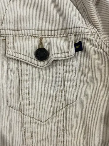 Abercrombie & Fitch Corduroy Jacket Womens XS Tan Trucker Western Y2K Full Zip 07