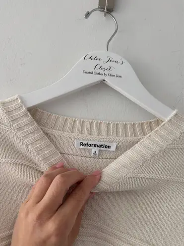 Reformation  Brandy Ivory Sweater