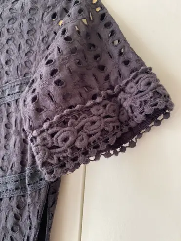 Sundance Black eyelet crochet trim dress size S