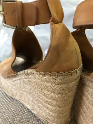 Marc Fisher Tan Wedge Sandal