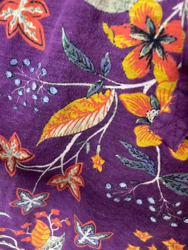 Akemi + Kin Anthropologie Botanical Swing Tank Blouse Relaxed Fit Purple Women’s Small - Image 3