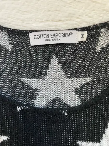 Cotton Emporium Black and White Star print lightweight Sweater