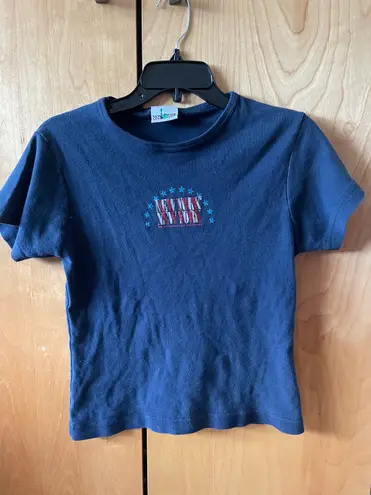 New York & Co. Dark Blue T-shirt