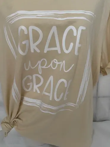 Grace Upon Grace Tee Tan Size XL