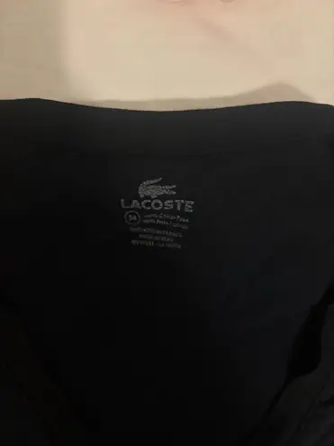 Lacoste  Black V-Neck T-Shirt Small