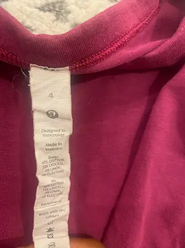 Lululemon Cates Crop Tee- Magenta Purple