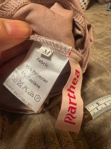 Marthea sleeveless bodycon corset maxi dress/ spaghetti strap ruched mocha dress M Tan Size M