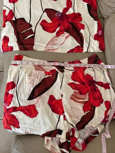 Soma COOL NIGHTS Cool Nights Lace Trim Cami and Shorts Pajama Set