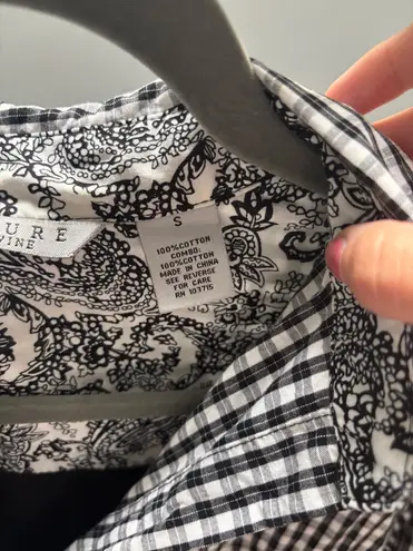 Larry Levine Signature by Black and White Casual Button-Down Shirt