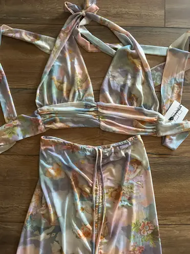 Matching Mesh Skirt Set Multiple Size XS