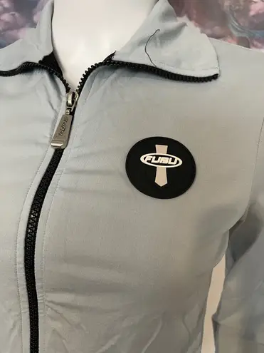 Womens fubu crop sweater M Gray Size M