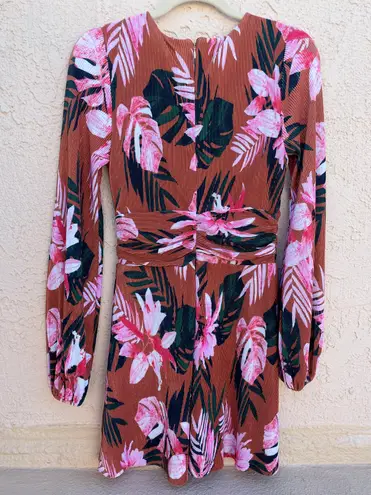 Camila Coelho Jade dress in burnt orange floral tropics print size S small