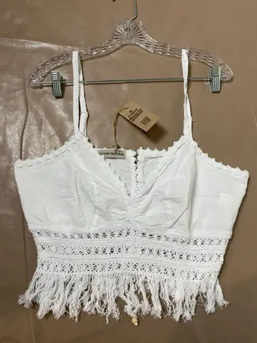 Cotton Natural HARMONY HALTER TOP New with tags