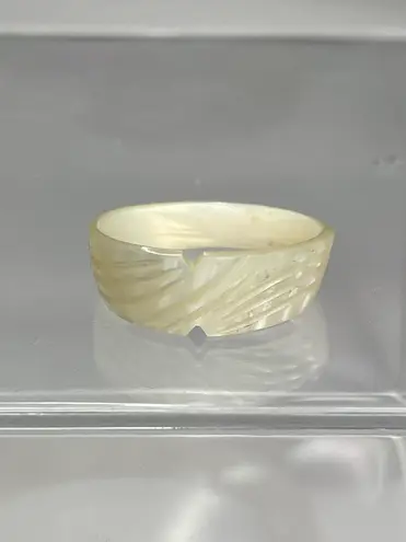 Solid Mother Of Pearl Ring White