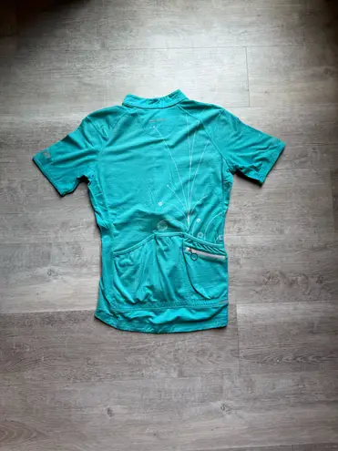 Icebreaker GT Rhythm Short Sleeves Cycling Jersey Top Sz M Merino Wool Teal Zip Blue Size M