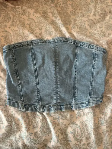 Garage  Denim Tube Top