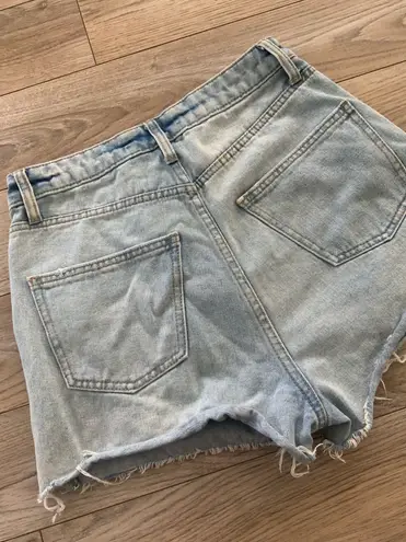 Wild Fable  high rise cutoff shorts crocheted detail