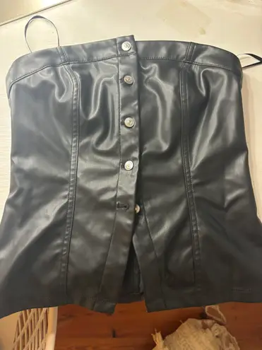 H&M Leather Corset Top