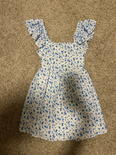 Francesca's blue floral dress