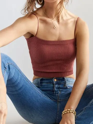 Francesca's Ribbed Seamless Crop Top