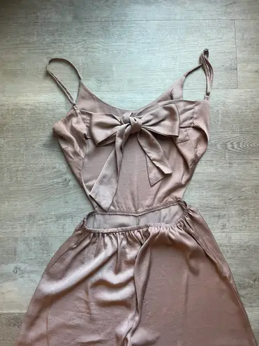 Nectar Clothing Sleeveless Open Back Tie Wide Leg Jumpsuit Size S