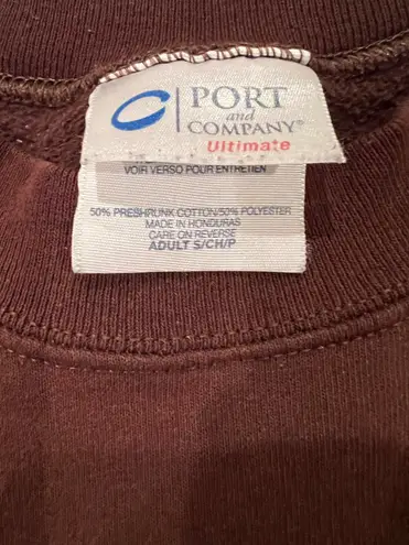 Port Authority Dunkin Donuts crew neck brown sweatshirt size Adult Small has a small blesch stain on front 18 64 Off Retail From Julianne