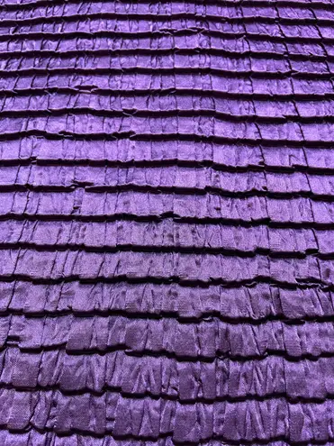 Vintage purple satin textured ruffled sleeveless tank top blouse Size M