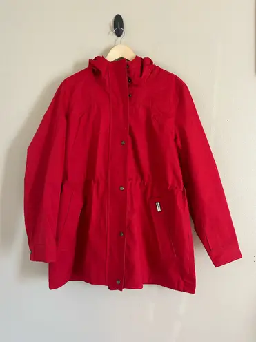 Hunter  Ladies' Water & Wind Resistant Rain Jacket, Red XL