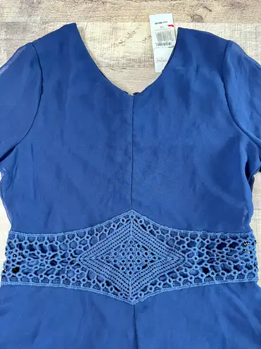 Ella Moss NWT Blue Chiffon Embellished Lace Romper sz 14