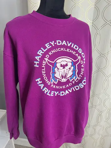 Harley Davidson Vintage Pullover Crewneck Sweater Sweatshirt Size XL