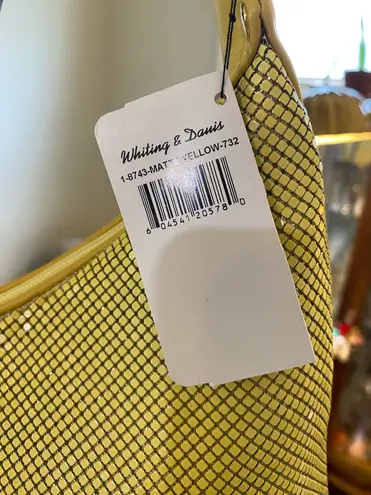 Whiting & Davis Vintage Mesh Purse yellow matte NWT