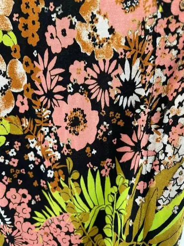 Whistles Pink Floral Dolman Short Sleeve Wrap Midi Dress NWT 10