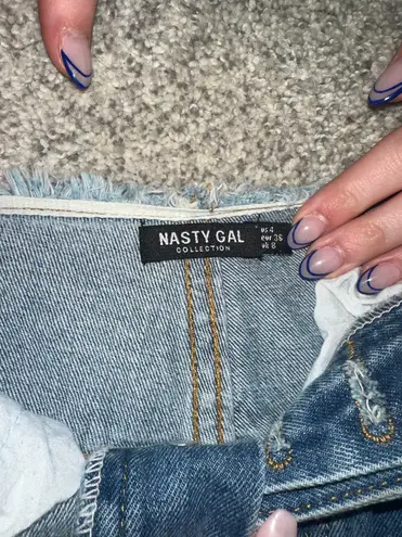 Nasty Gal Two-Tone High-Waisted Jeans