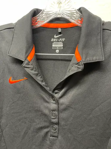 Nike Black & Orange  Dri-Fit Polo