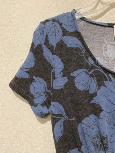 French Grey - Short Sleeve Floral Dress